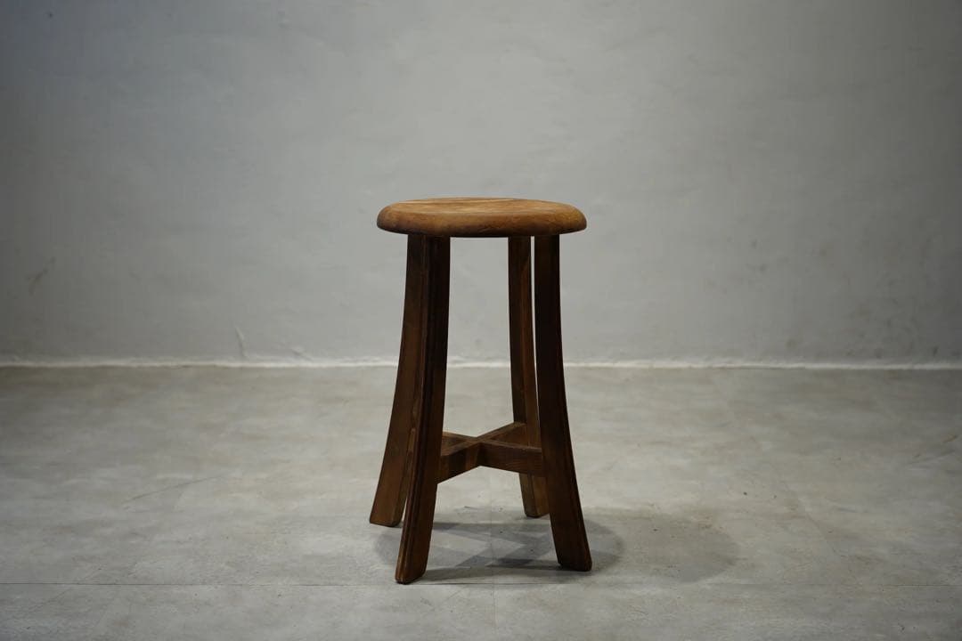 スツール　Japan vintage 古木　アンティーク　木製　レトロ　丸椅子