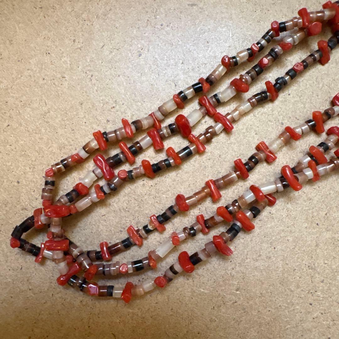 インディアンジュエリー　ネックレス サントドミンゴ　シェル　コーラル