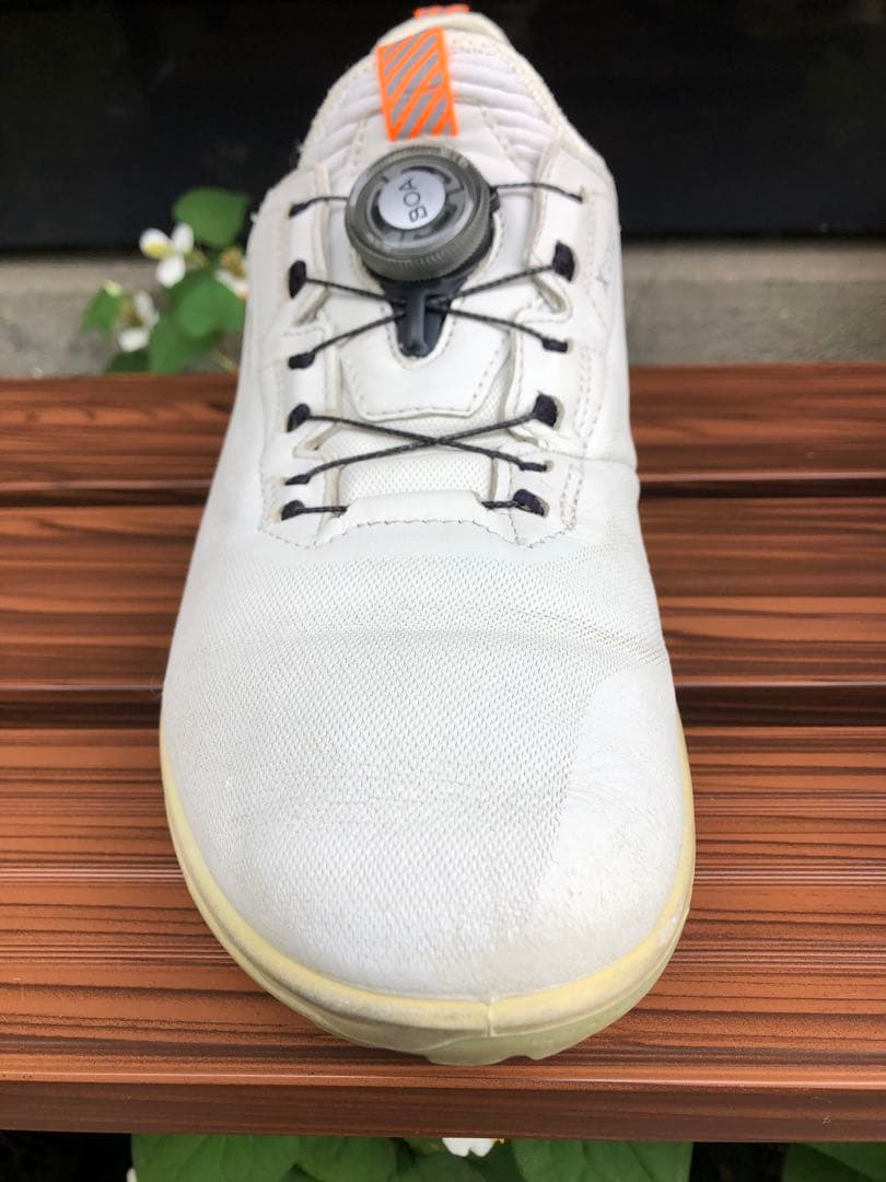 343番美品ECCOゴルフシューズ39 24.5cmスパイクレスGORE-TEX