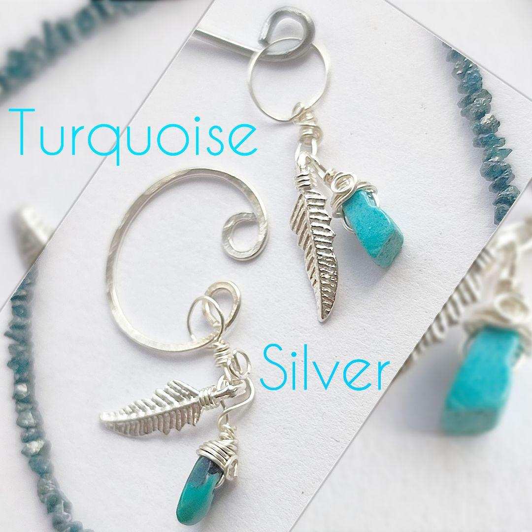 14Kgf ブルー ダイヤモンド　原石　ネックレス 男女兼用　誕生石　贈り物