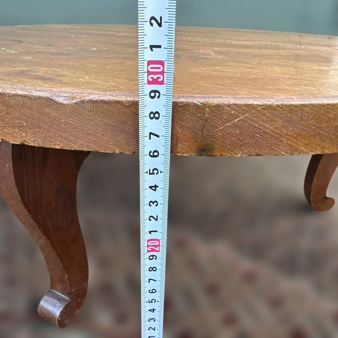 最終お値下げ‼️ヴィンテージ　希少品　猫脚　ちゃぶ台❗️木製円形テーブル