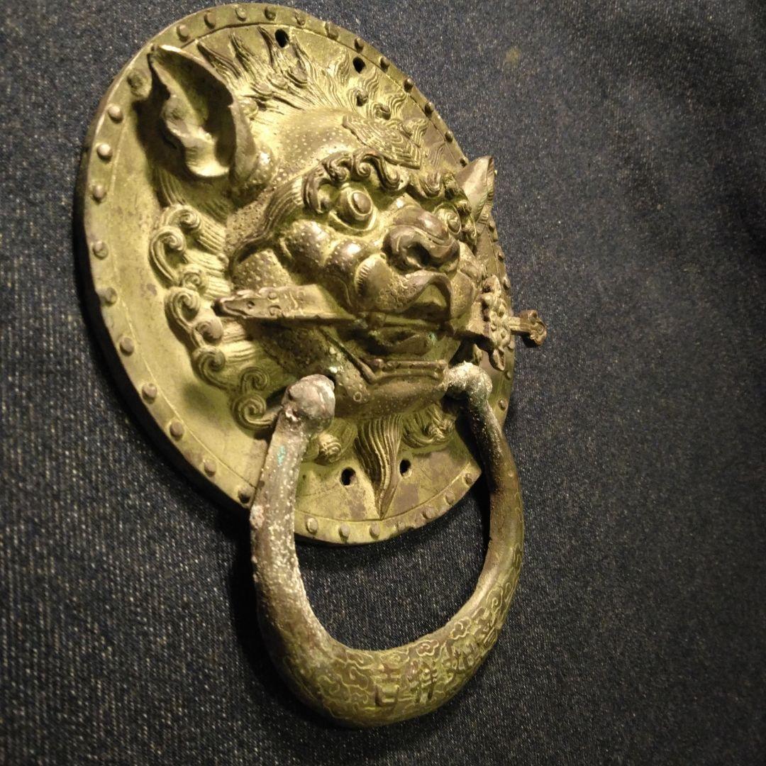 古い　ドアノツカー　？ 骨董　中国 　開運　魔除け