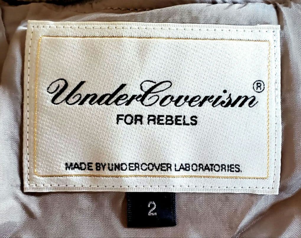 美品 UNDERCOVER 牛革 ライダースジャケット フード パーカー グレー