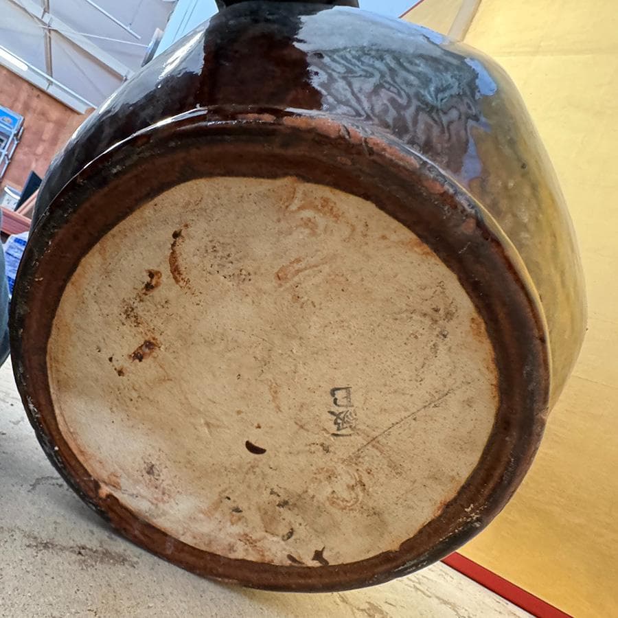 青海鼠釉 火鉢 瓶掛 手炙り施釉陶 なまこ 幅38cm 睡蓮鉢 金魚鉢 メダカ入