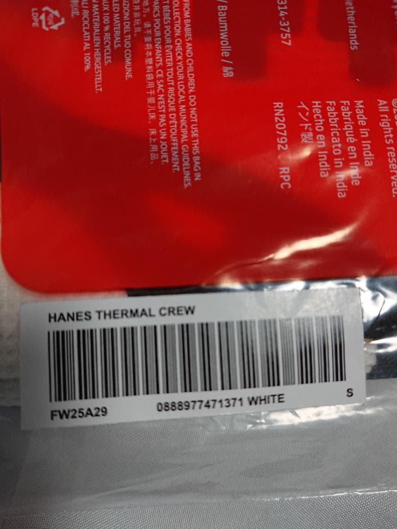 トップス 25aw S Supreme Hanes Bones Thermal Crew