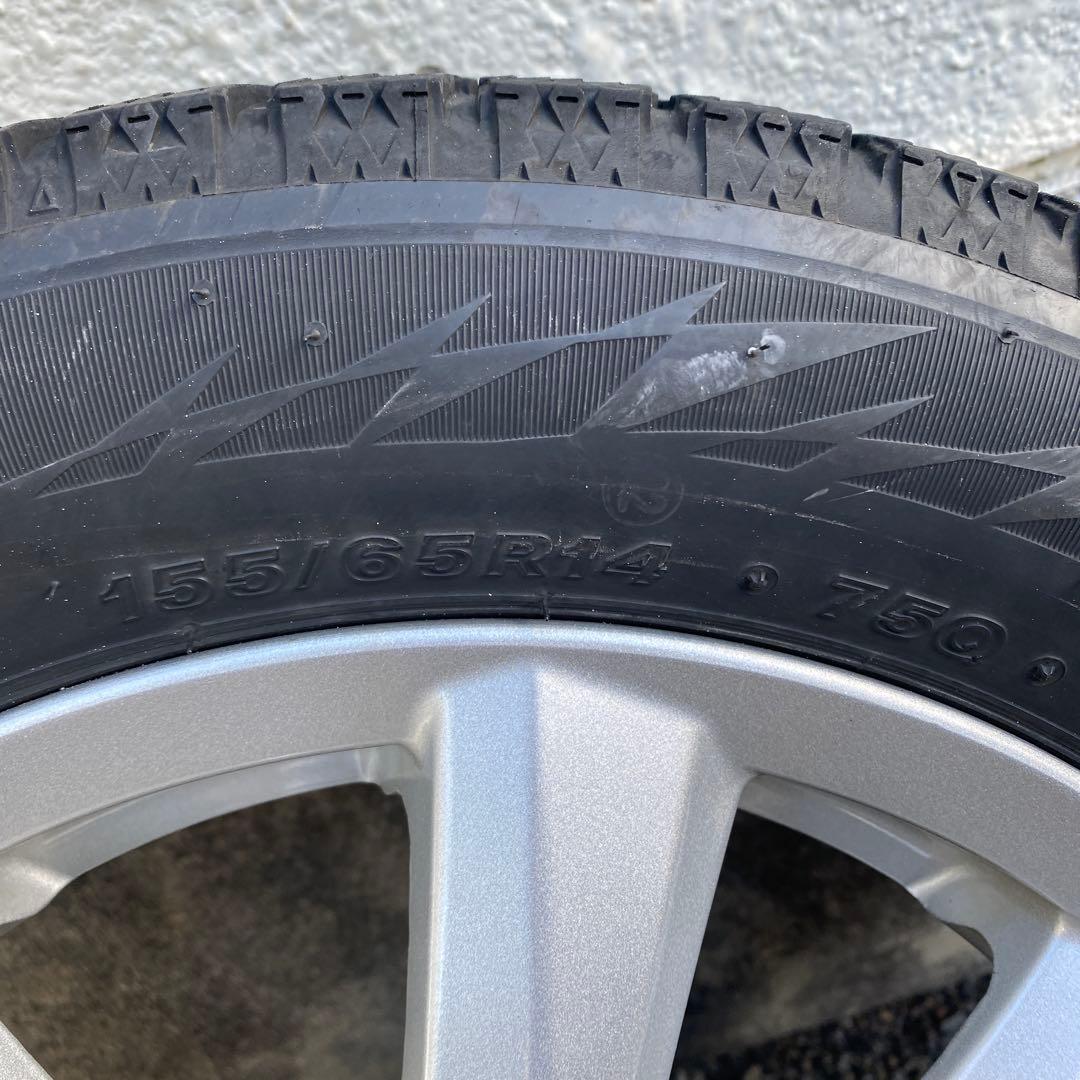 ①VRX2 21年製155/65R14社外アルミホイールタイヤ4本セット