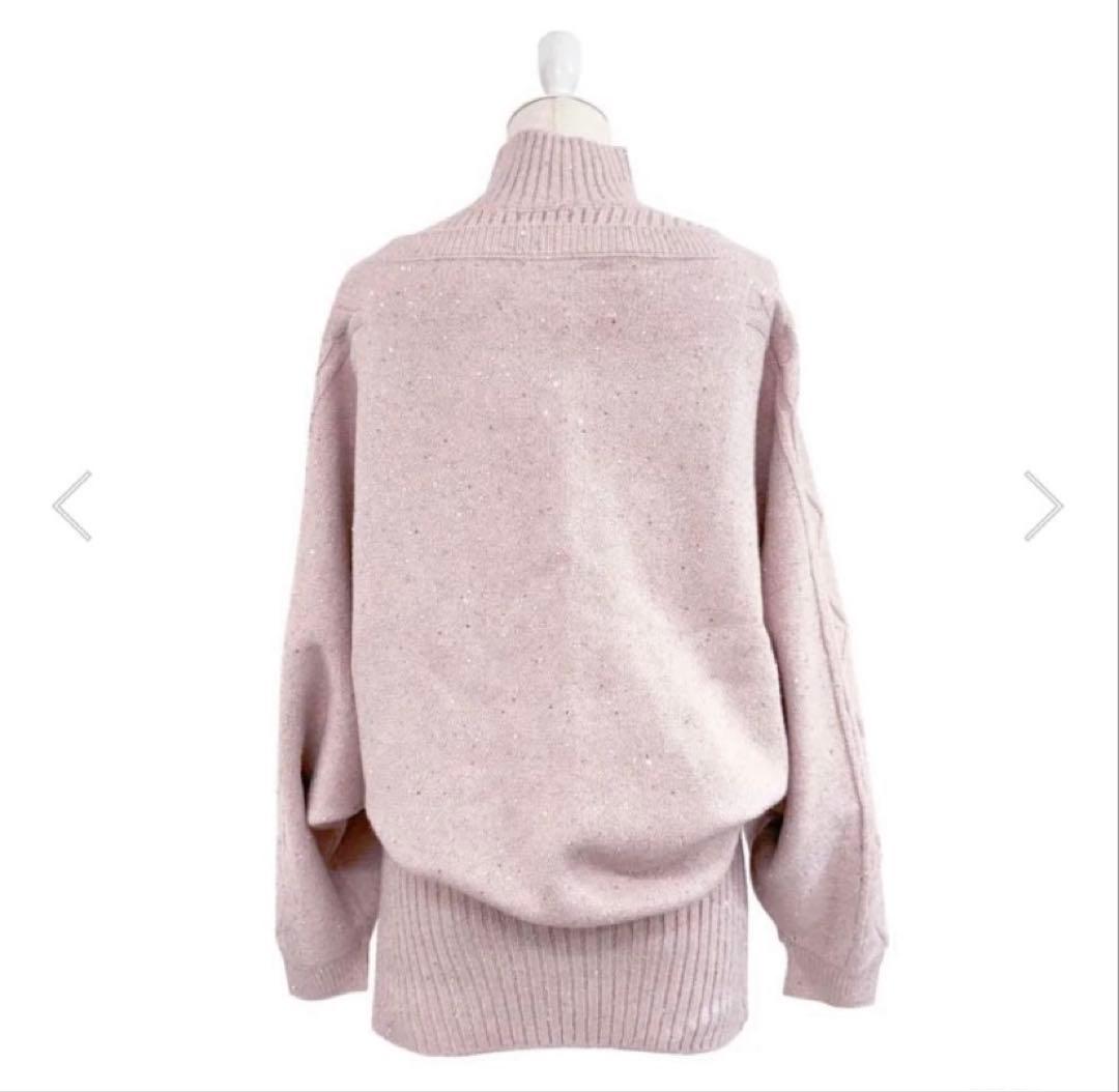 Rosé Muse Glitter knit o/p set ピンク