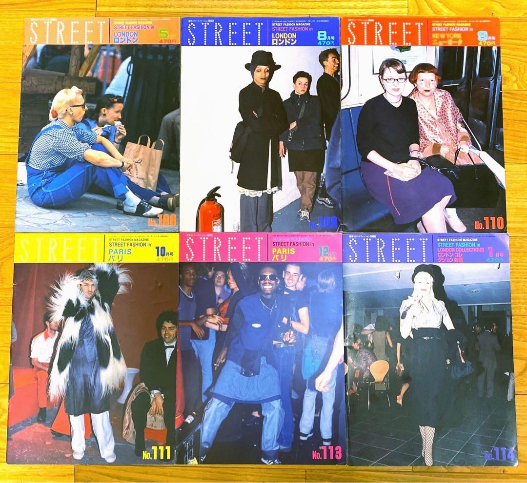 雑誌　STREET ストリート　1998年 6冊セット　海外スナップ　平成