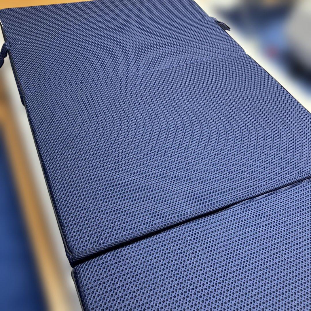 昭和西川Body Fresh シングル 3つ折りマットレス ネイビー　敷きマット