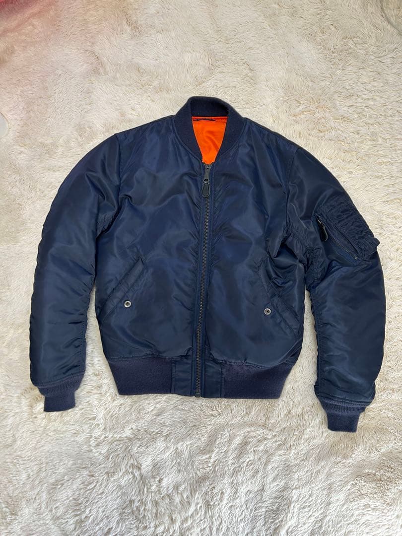 AVIREX MA-1 フライトジャケット ネイビー　Lサイズ