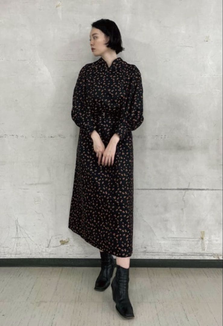 Mame Kurogouchi オスマンサスモチーフジャガードドレス