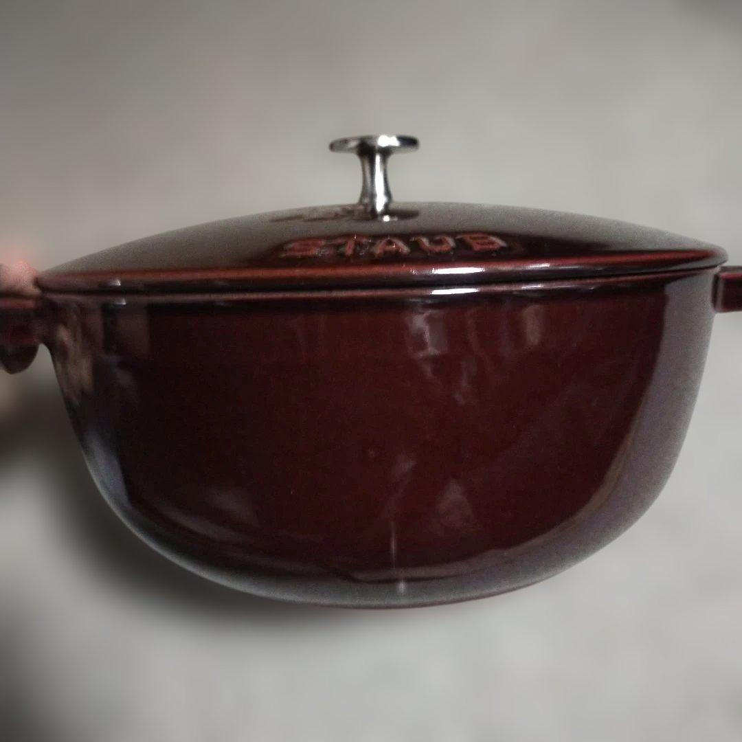 【未使用!!】staub フレンチルースターココットグレナディンレッド 24cm