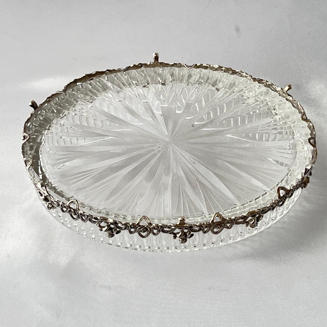 【ALBO】【純銀 / ガラス】天使と薔薇 オーバルのオーナメント 16.5cm