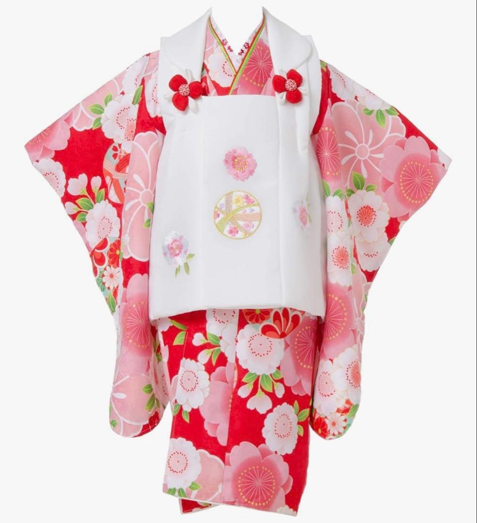 極美品❣️総額37000 京都花ひめ 七五三着物 3歳　女の子　小物付き被布セット