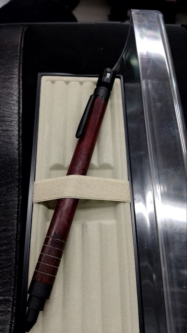 マーベラスウッド　シャープペンシル　マットブラック　パープルギジー　EX