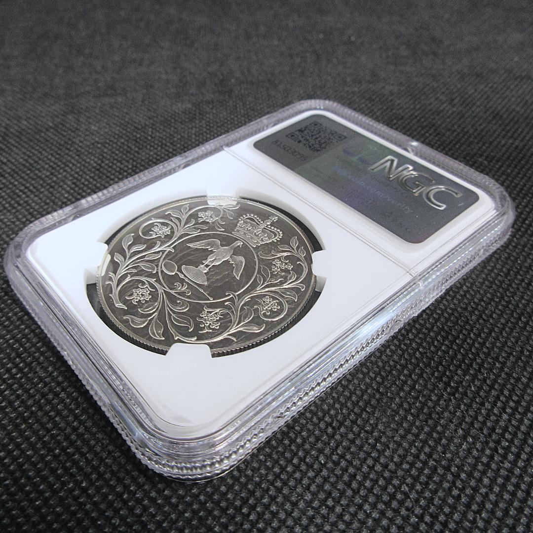 1977 イギリス 25ペンス銀貨 シルバージュビリー NGC 