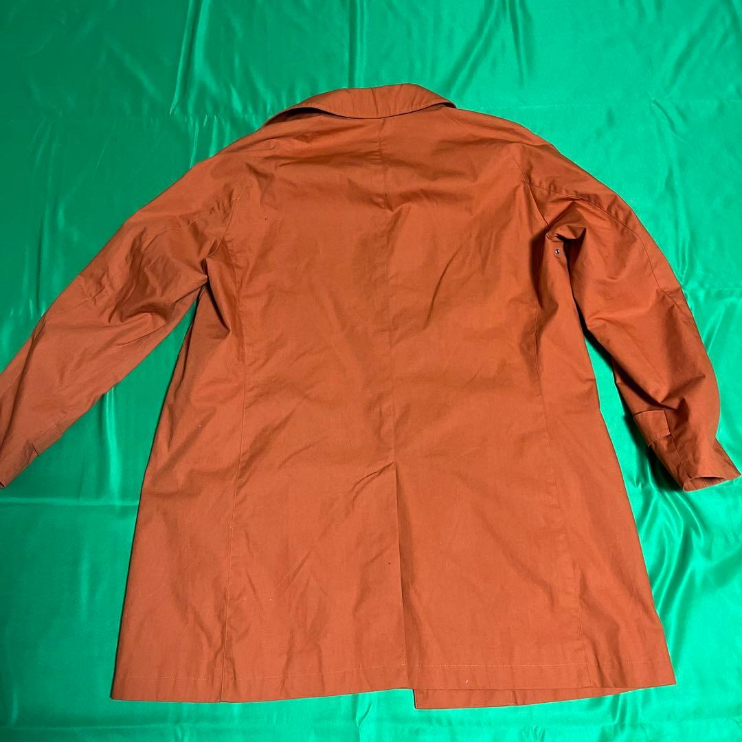 オレンジ ステンカラーコート