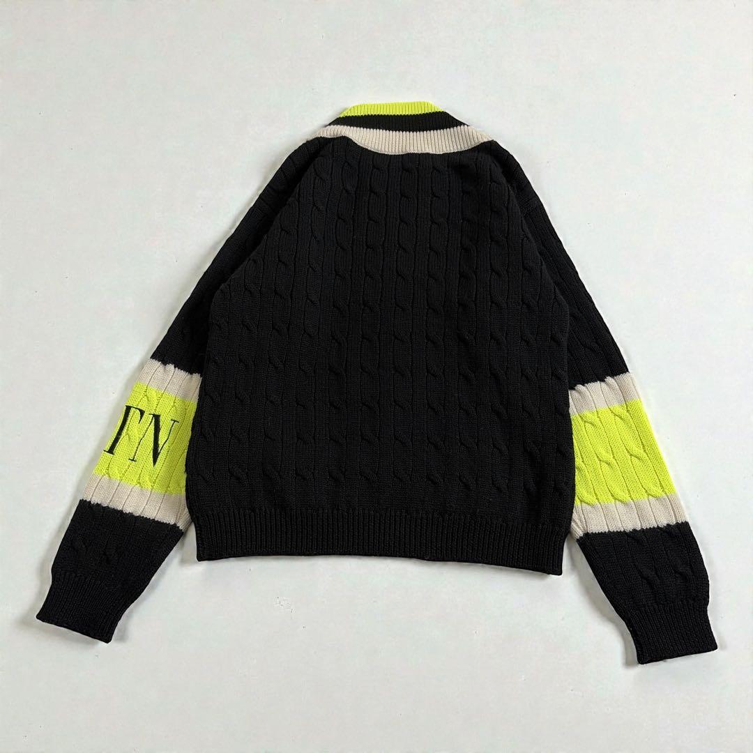 【NFC反応有】ヴァレンティノ VLTN ロゴ カーディガン ヴァージンウール