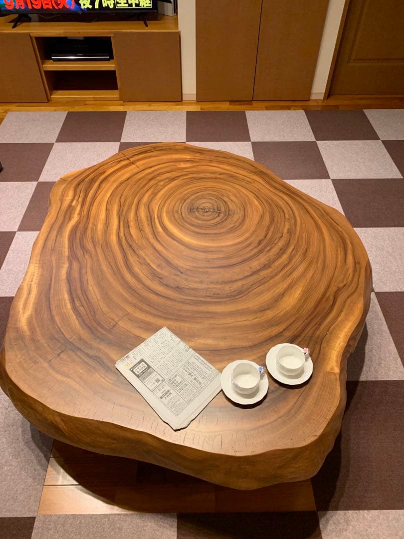テーブル ローテーブル 一枚板