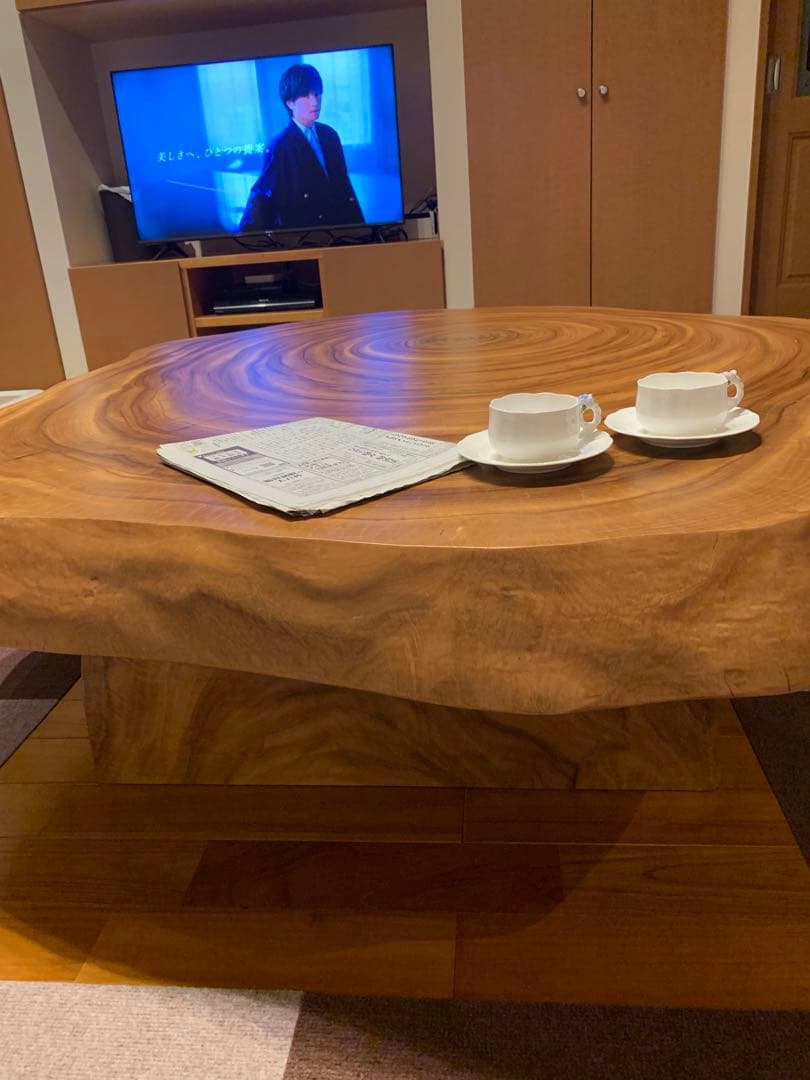 テーブル ローテーブル 一枚板