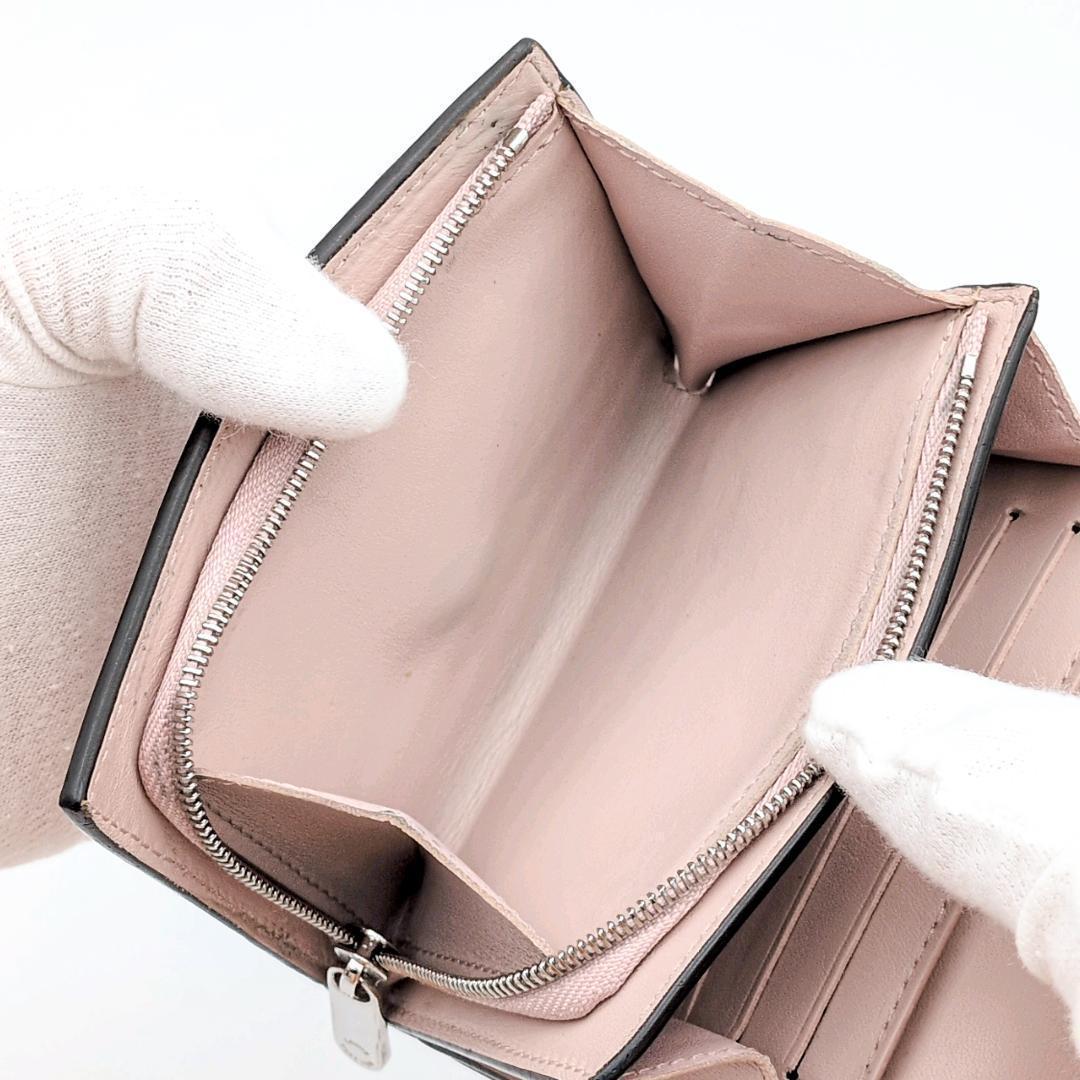 【美品】ルイヴィトン マヒナ コンパクト 二つ折り財布 ピンク ※鑑定済み