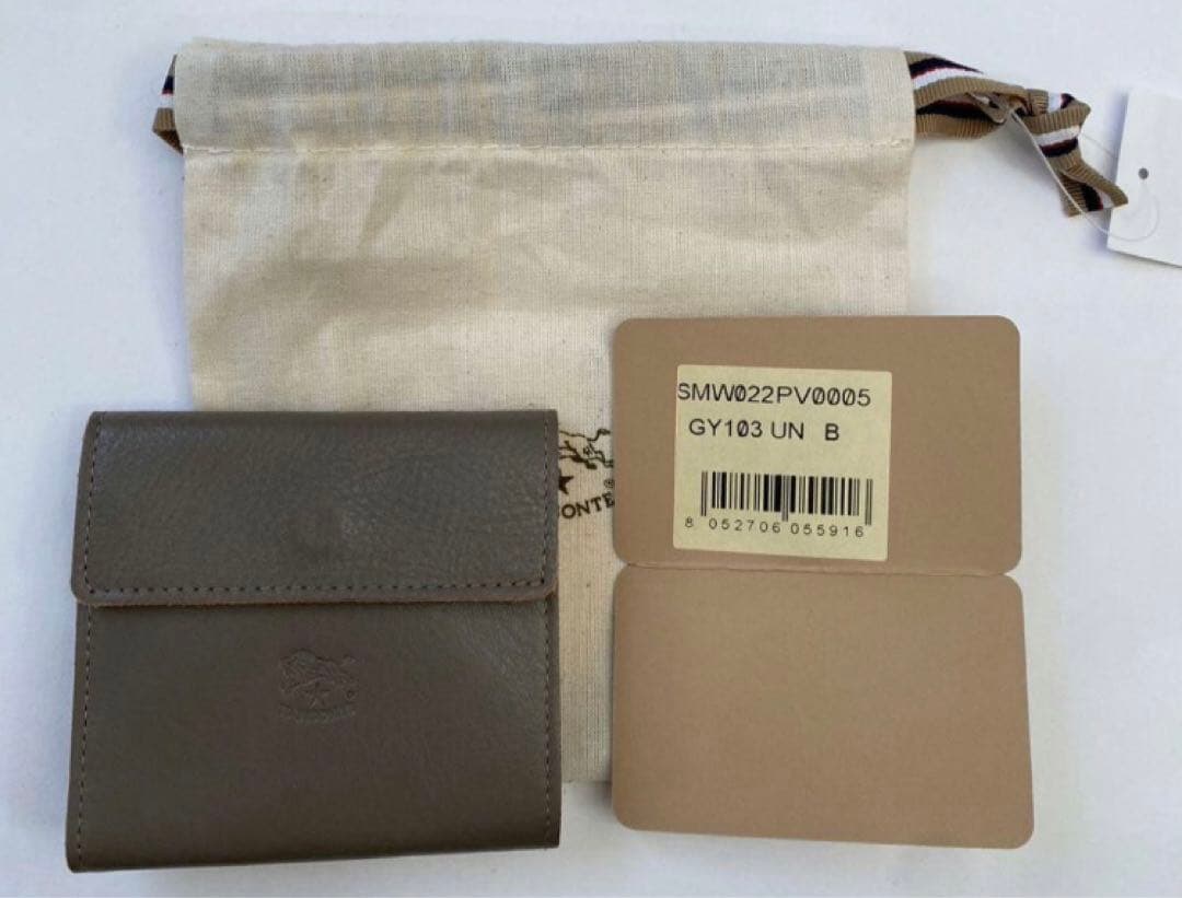 【IL BISONTE】新品未使用　コンパクトスクエアウォレットTORTORA