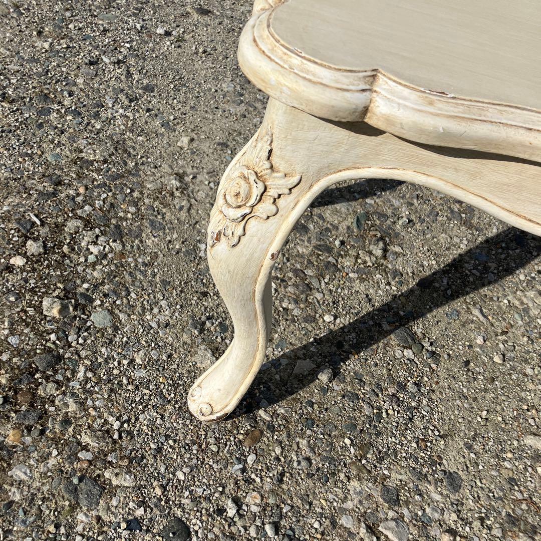 白 ローテブル 猫脚 コンソール 装飾台 ディスプレイ 飾り台 ディスプレイ