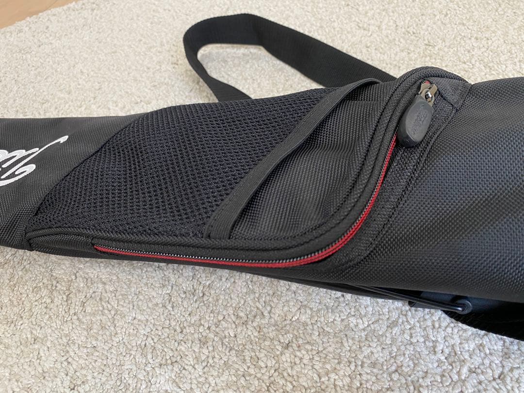 【極美品】タイトリスト ゴルフ セルフスタンドバッグ BK ブラック×レッド