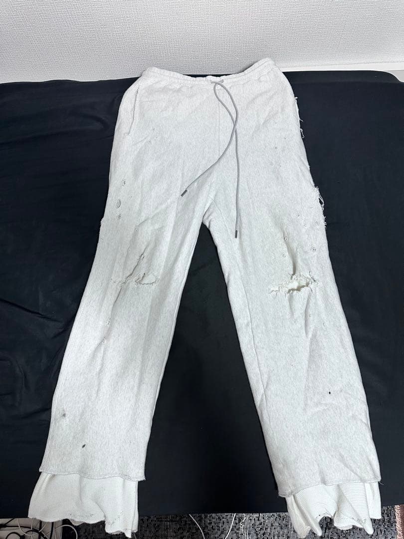 アンセルム　レイヤードスウェットパンツ