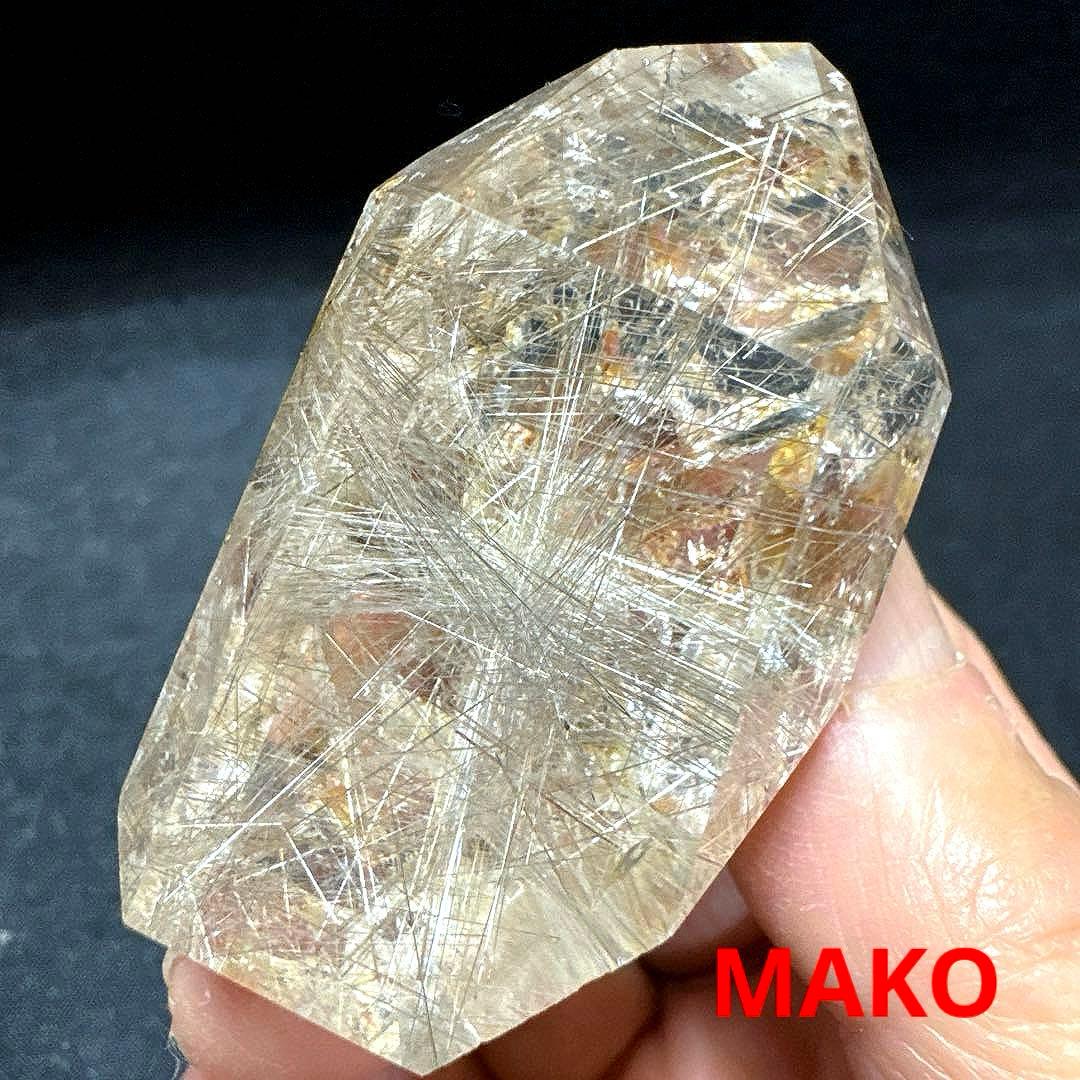 M1873☆ルチルクォーツ六角柱68g☆ミナスジェライス州産☆天然石　原石