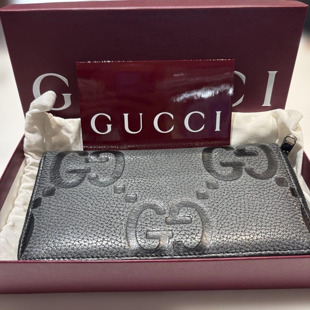 グッチ ジャンボ GG ラウンドファスナー 長財布