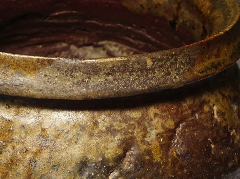 【鎌倉時代後期1185年〜1333年】国焼茶陶 常滑不識壷 水指 時代箱 茶道具