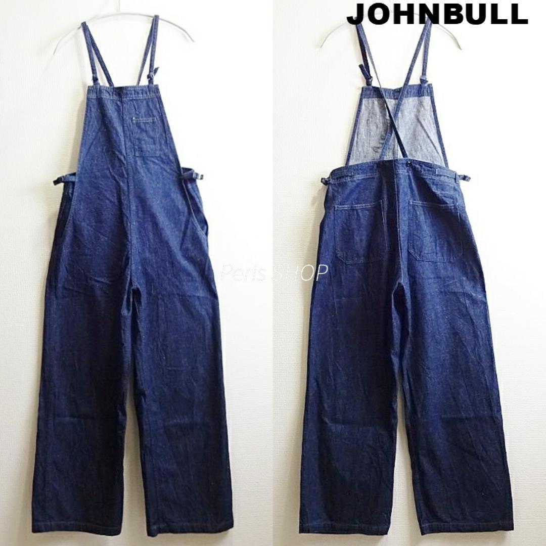 良品★　ジョンブル　ネイビーサロペットデニム　【M】　オーバーオール　濃紺