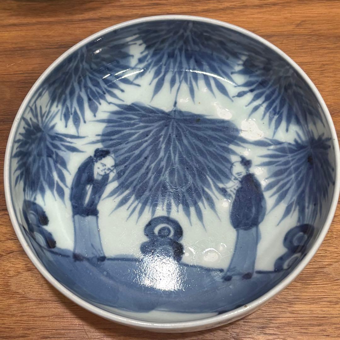 江戸時代◎伊万里焼　染付皿五枚