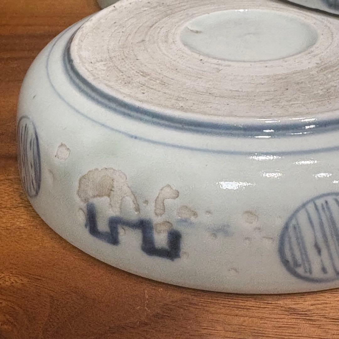 江戸時代◎伊万里焼　染付皿五枚