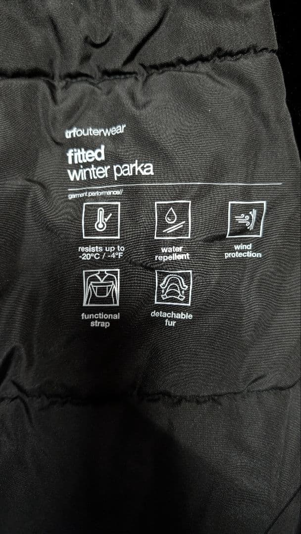 ☆不用品処分☆　ZARAウォーターウインドプロテクトアノラックブラックXL