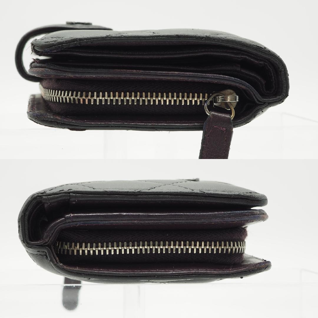 CHANEL シャネル マトラッセ 二つ折り財布 ミドル SV金具