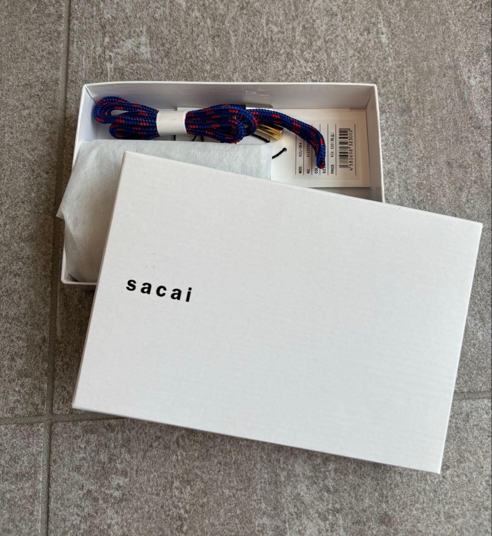 sacai x PORTER / Leather Trifold ネイビー 財布