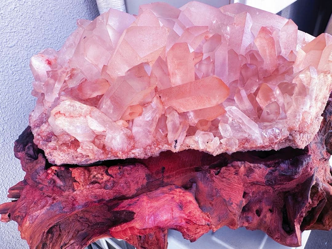 巨大❗希少❗️超綺麗♡超強いパワー ピンク ヒマラヤ水晶クラスター天然石A1436