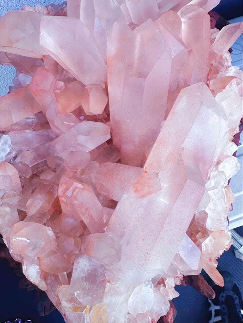 巨大❗希少❗️超綺麗♡超強いパワー ピンク ヒマラヤ水晶クラスター天然石A1436