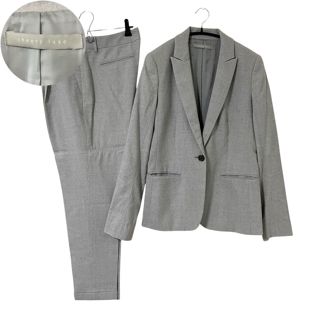 な*ー様 美品 セオリーリュクス SAXONY パンツスーツセットアップ ストレ