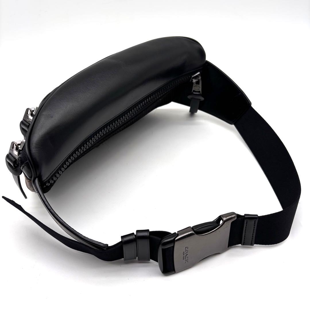 ✨良品✨ COACH　コーチ　ボディバッグ　シグネチャー　レザー　ウエストバッグ