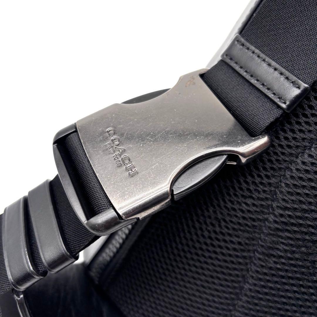 ✨良品✨ COACH　コーチ　ボディバッグ　シグネチャー　レザー　ウエストバッグ