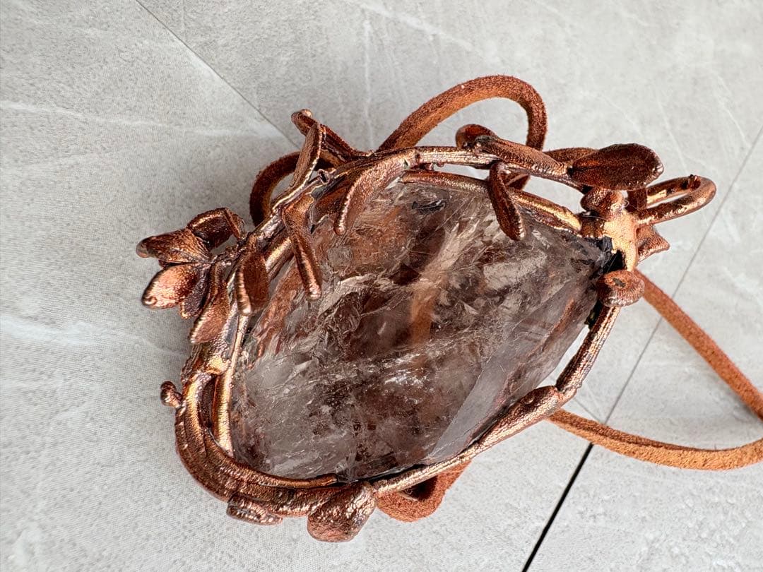 希少石☆九州産大ぶりスモーキークォーツペンダント 宝石質AAA