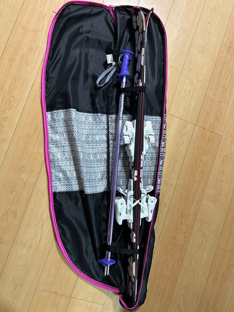 STREULE シュトロイレ スキー板 130 ビンディング、ポール、ケース付き