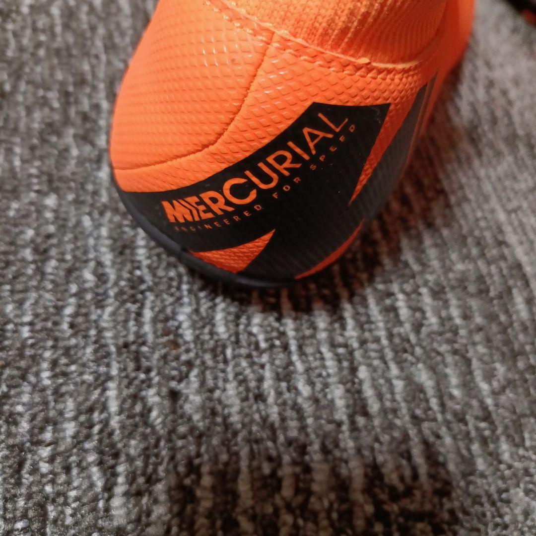 Nike MERCURIALハイカットスパイクシューズ オレンジ 27cm