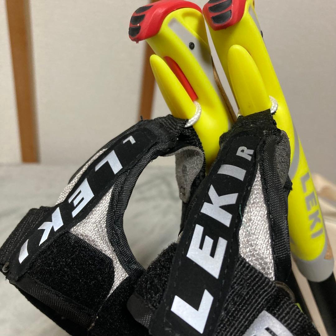 美品　LEKIノルディックウォーキングポールスピン シャークスピードロック