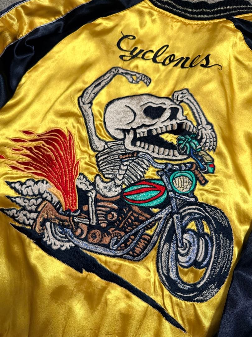 ２面用 テーラー東洋 スカル 鷲 日本限定 スカジャン vintage　サテン