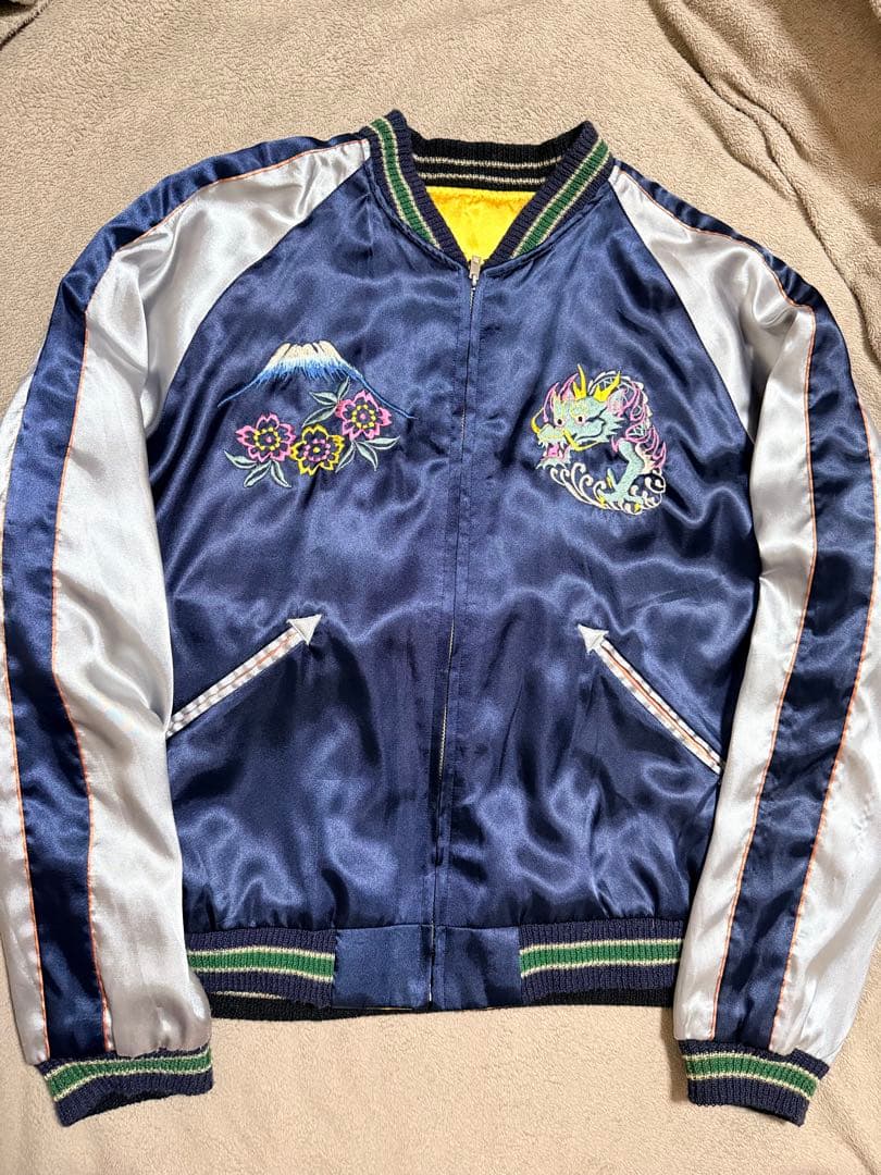 ２面用 テーラー東洋 スカル 鷲 日本限定 スカジャン vintage　サテン