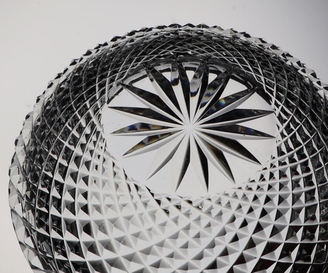 オールド・バカラ 最高級 春海好み 霰切子大型丸鉢 懐石道具 ディアマン ビゾー